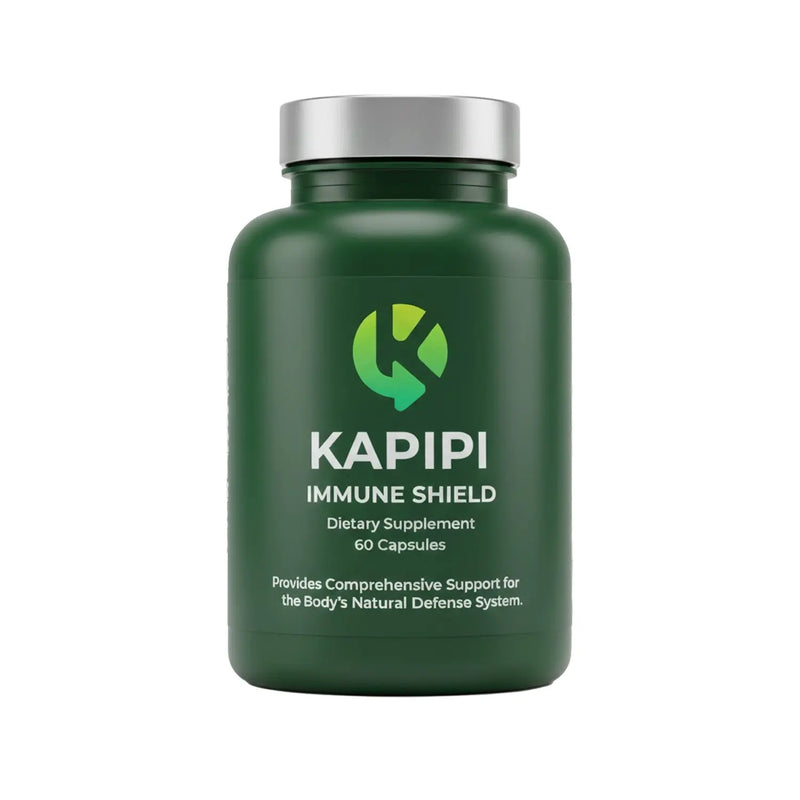 KAPIPI Immune Shield - 60 Capsules | High Potency Vitamin C, D3, Zinc & Elderberry